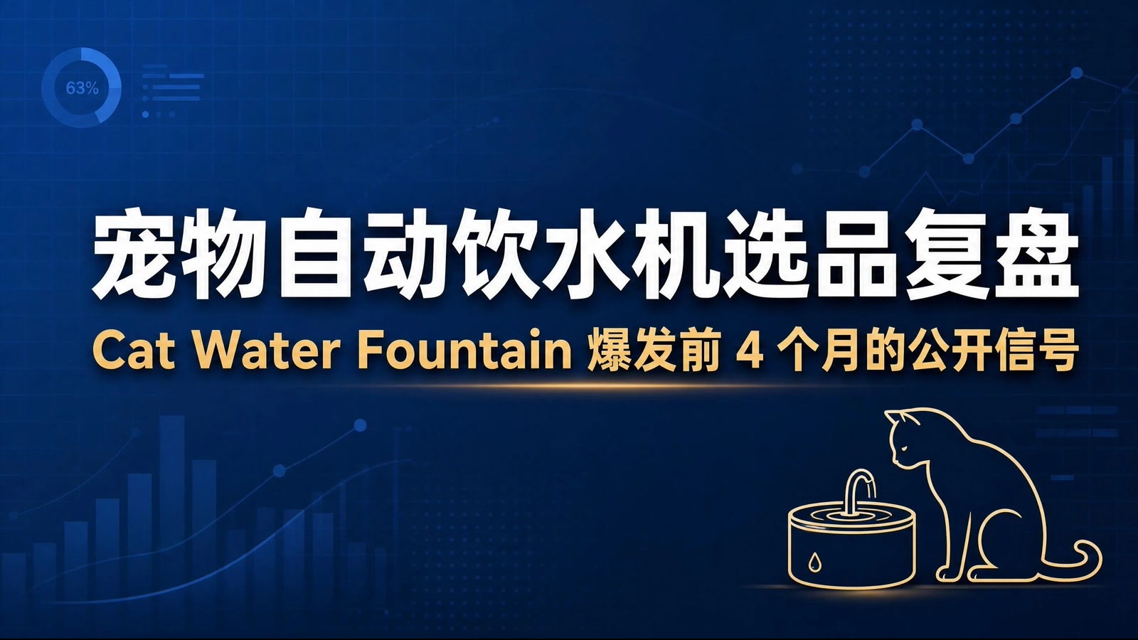 宠物自动饮水机选品复盘：Cat Water Fountain 爆发前 4 个月的公开信号